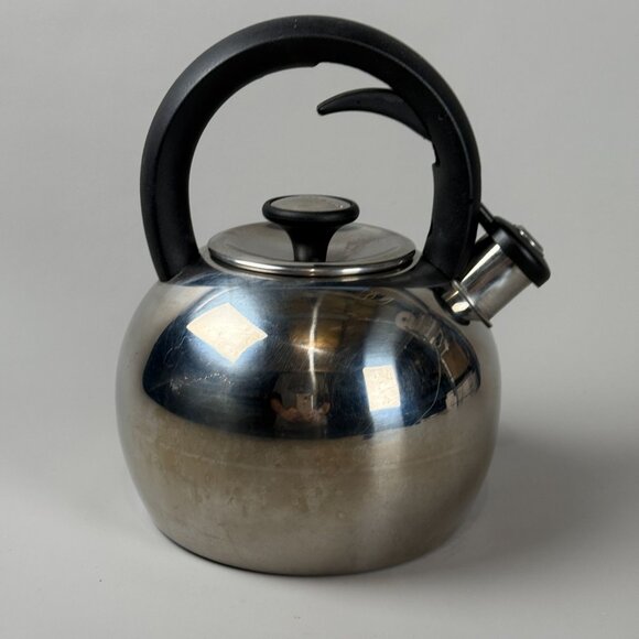 KitchenAid 2 QT Stainless Steel Whistling Tea Kettle With Black Handle - Picture 2 of 6